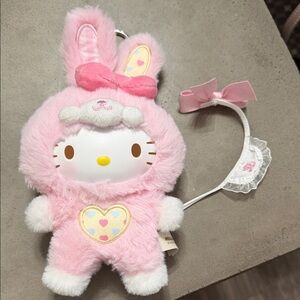 Hello Kitty Pink Bunny Plush with Heart